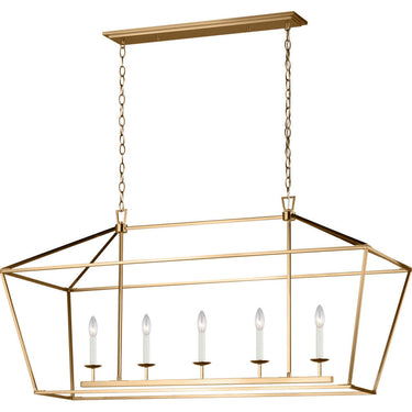 Visual Comfort Studio 6692605 Five Light Medium Linear Chandelier