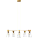 Visual Comfort Studio AEC1005BBS Five Light Chandelier in Burnished Brass