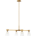 Visual Comfort Studio AEC1014BBS Four Light Linear Chandelier