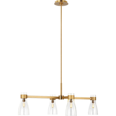 Visual Comfort Studio AEC1014BBS Four Light Linear Chandelier