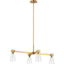 Visual Comfort Studio AEC1014BBS Four Light Linear Chandelier