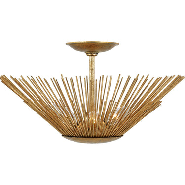 Visual Comfort Studio AF1083ADB Large Semi-Flush Mount in Antique Gild
