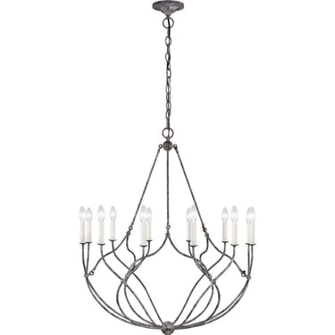 Visual Comfort Studio CC11212WGV Medium Chandelier in Weathered Galvanized