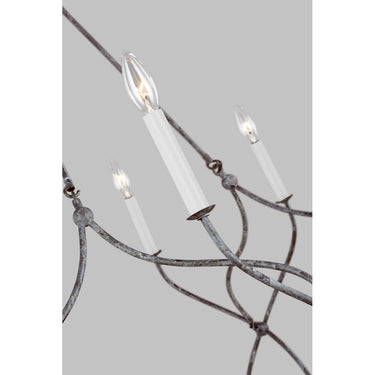 Visual Comfort Studio CC11312WGV Large Chandelier in Weathered Galvanized