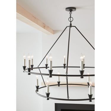 Visual Comfort Studio CC11818AI Large Chandelier in Aged Iron