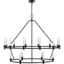 Visual Comfort Studio CC11818AI Large Chandelier in Aged Iron