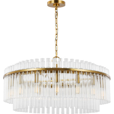 Visual Comfort Studio CC12916BBS Large Chandelier in Burnished Brass