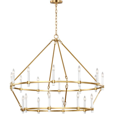 Visual Comfort Studio CC14420BBS 2 Tier Large Chandelier in Burnished Brass
