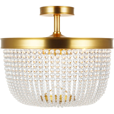 Visual Comfort Studio CF1076BBS Semi Flush Mount in Burnished Brass