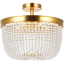 Visual Comfort Studio CF1076BBS Semi Flush Mount in Burnished Brass