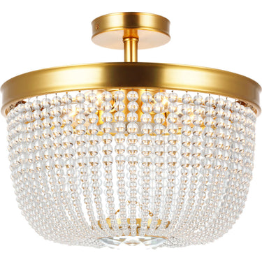 Visual Comfort Studio CF1076BBS Semi Flush Mount in Burnished Brass