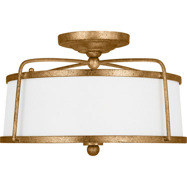 Visual Comfort Studio CF1102ADB Medium Semi-Flush Mount in Antique Gild