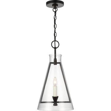 Visual Comfort Studio CP1081AI Medium Pendant in Aged Iron