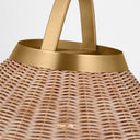 Visual Comfort Studio CP1441BBS Grand Pendant in Burnished Brass / Blonde Rattan