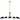 Visual Comfort Studio EC1025MBK Chandelier in Midnight Black / Burnished Brass