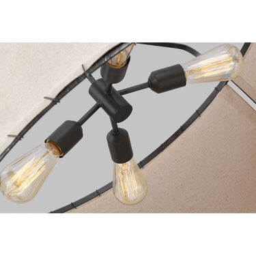 Visual Comfort Studio EP1114AI Wide Pendant in Aged Iron