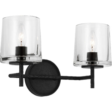 Visual Comfort Studio EV1002AI 2 - Light Vanity in Aged Iron