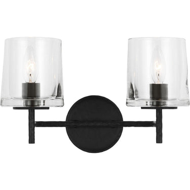 Visual Comfort Studio EV1002AI 2 - Light Vanity in Aged Iron