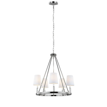 Visual Comfort Studio F2922/5PN Medium Chandelier in Polished Nickel