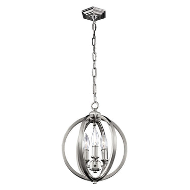 Visual Comfort Studio F3059/3PN Small Pendant in Polished Nickel