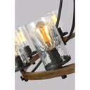 Visual Comfort Studio F3137/10DWK/SGM Large Chandelier in Distressed Weathered Oak / Slate Grey Metal