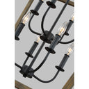 Visual Comfort Studio F3194/8WOW/AF Extra Large Chandelier in Weathered Oak Wood / Antique Forged Iron