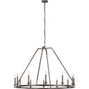 Visual Comfort Studio F3216/12SMS Large Chandelier in Smith Steel