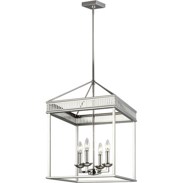 Visual Comfort Studio F3275/4PN Small Lantern in Polished Nickel