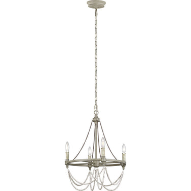 Visual Comfort Studio F3331/4FWO/DWW Small Chandelier in French Washed Oak / Distressed White Wood