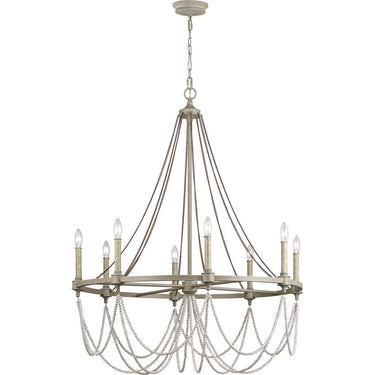 Visual Comfort Studio F3332/8FWO/DWW Large Chandelier in French Washed Oak / Distressed White Wood