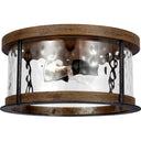 Visual Comfort Studio FM530DWK/SGM Flush Mount in Distressed Weathered Oak / Slate Grey Metal