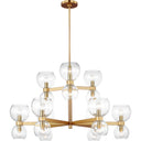 Visual Comfort Studio KSC10018BBSMG Medium Chandelier in Burnished Brass with Milk White Glass
