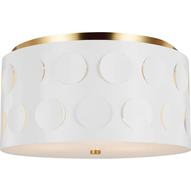 Visual Comfort Studio KSF1013BBS Medium Flush Mount in Burnished Brass