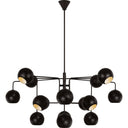 Visual Comfort Studio LXC10016AI Large Chandelier in Aged Iron
