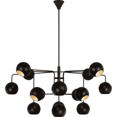 Visual Comfort Studio LXC10016AI Large Chandelier in Aged Iron