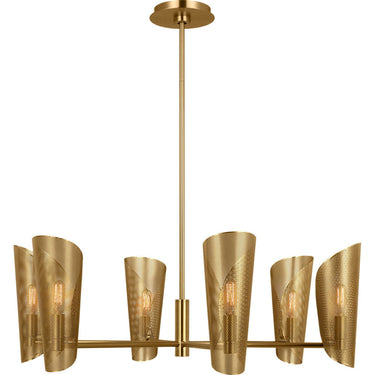 Visual Comfort Studio LXC1056BBS Large Chandelier in Burnished Brass