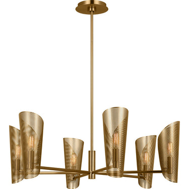 Visual Comfort Studio LXC1056BBS Large Chandelier in Burnished Brass