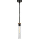 Visual Comfort Studio P1510DWK/SGM Slim Pendant in Distressed Weathered Oak / Slate Grey Metal