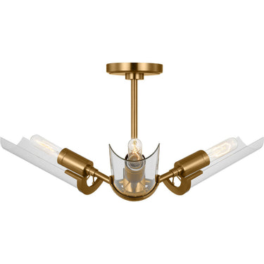 Visual Comfort Studio TF1023BBS Extra Large Flush Mount in Burnished Brass