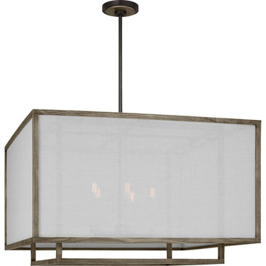 Visual Comfort Studio TFC1075WDO Extra Large Lantern in Weathered Oak Wood / Aged Iron