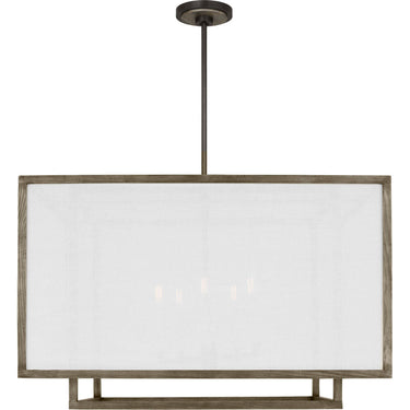 Visual Comfort Studio TFC1075WDO Extra Large Lantern in Weathered Oak Wood / Aged Iron