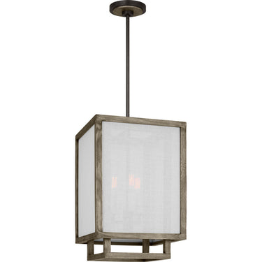Visual Comfort Studio TFC1103WDO Small Lantern in Weathered Oak Wood / Aged Iron