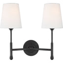 Visual Comfort Studio TW1012 Double Sconce in Aged Iron