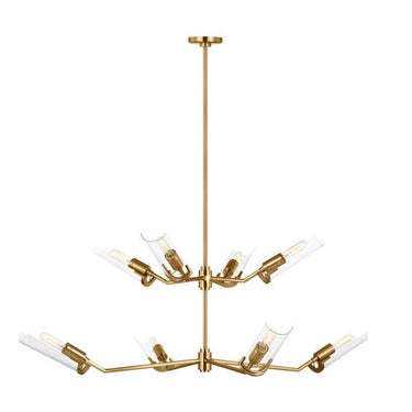 Visual Comfort Studio TC1158BBS Grand Chandelier in Burnished Brass - Crescent Harbor