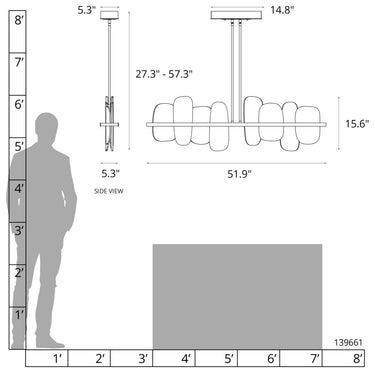 Vitre Large Linear LED Pendant 3
