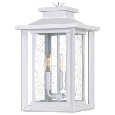 Wakefield 3 Light Outdoor Pendant in Matte White 2