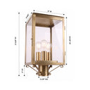 Westbrook Post Lantern shown in the Antique Brass finish with a Clear shade - 94510-AB-CL 1