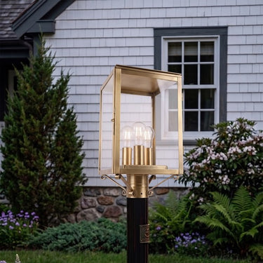 Westbrook Post Lantern shown in the Antique Brass finish with a Clear shade - 94510-AB-CL 2