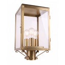 Westbrook Post Lantern shown in the Antique Brass finish with a Clear shade - 94510-AB-CL
