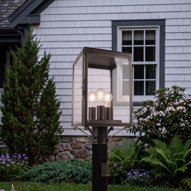 Westbrook Post Lantern shown in the Bronze finish with a Clear shade - 94510-BZ-CL 2